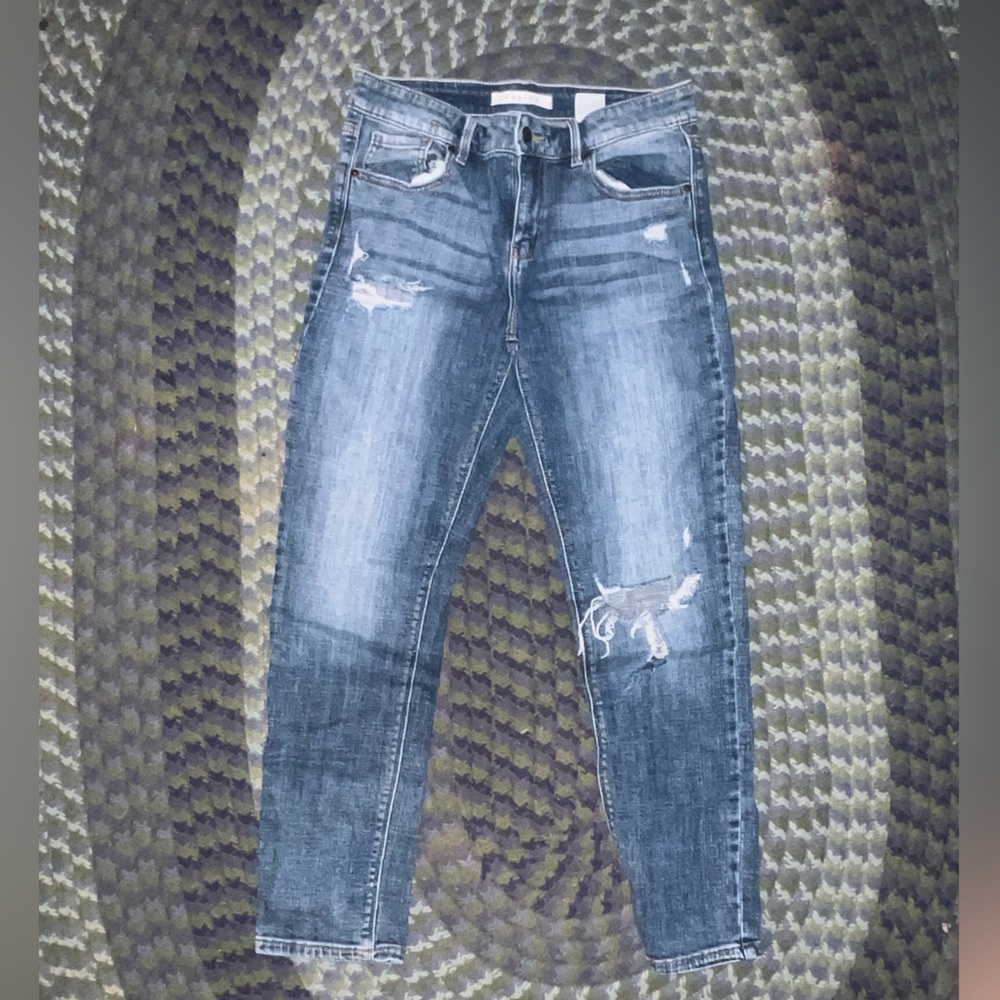Eunina Blue Skinny Jeans Mia with Distressed  Design